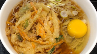 いろり庵きらく　かき揚げ天玉