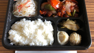 上海豫園　酢豚弁当