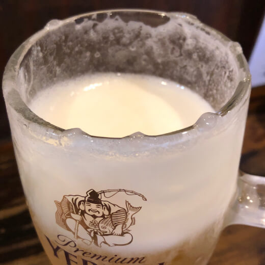 八郎スター酒場　生ビールグラス