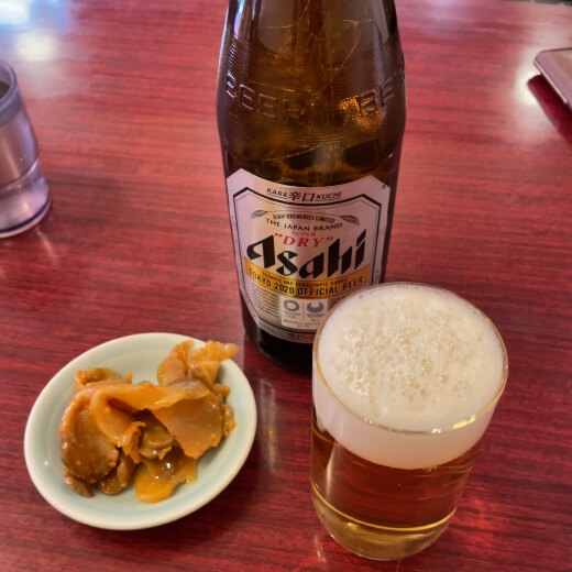 錦珍樓　ビール